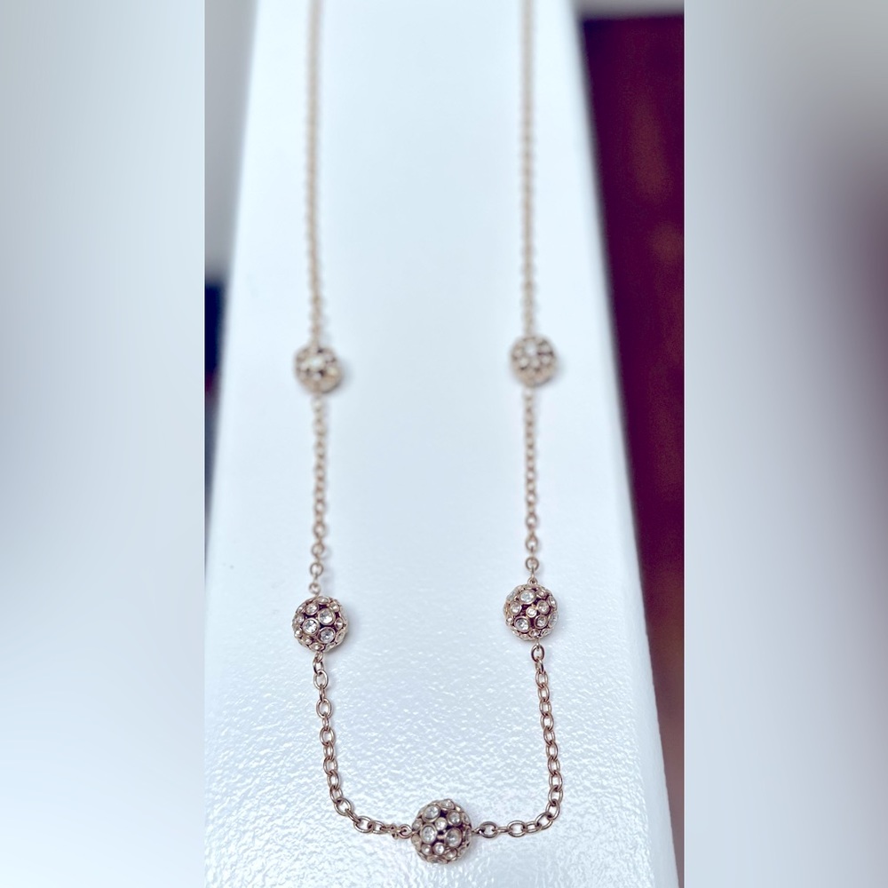 J. Crew - Gold Chain with Crystal Balls